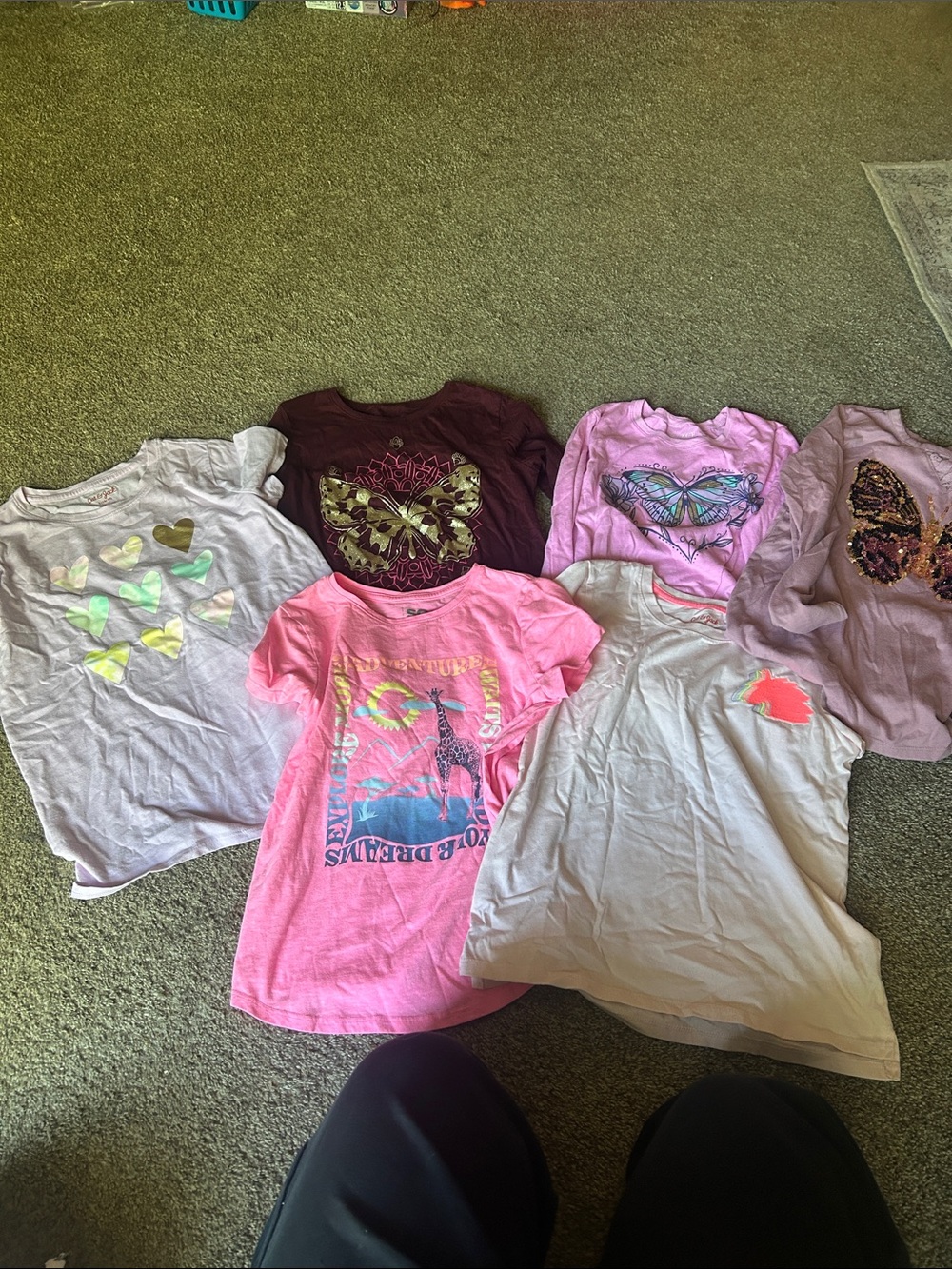 Girls Size 10/12 Shirt Bundle – 6 Tops – Play Clothes